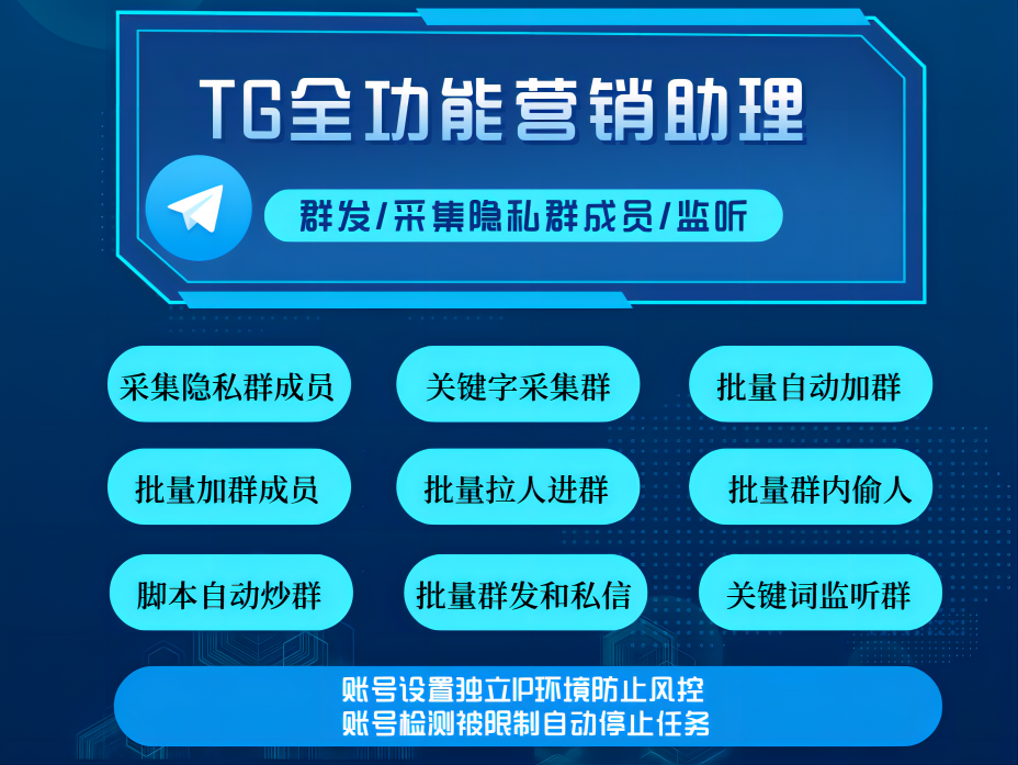 TG全能营销助理-可采集隐私群群成员