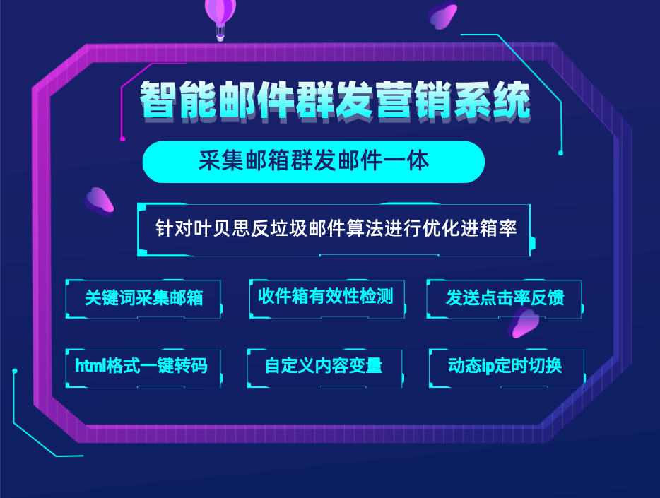 智能邮件群发营销系统-采集邮箱一键导入收件箱发送